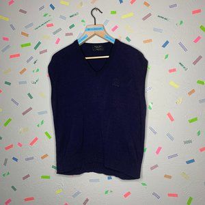 CHRISTIAN DIOR - vintage Navy sweater vest with crest